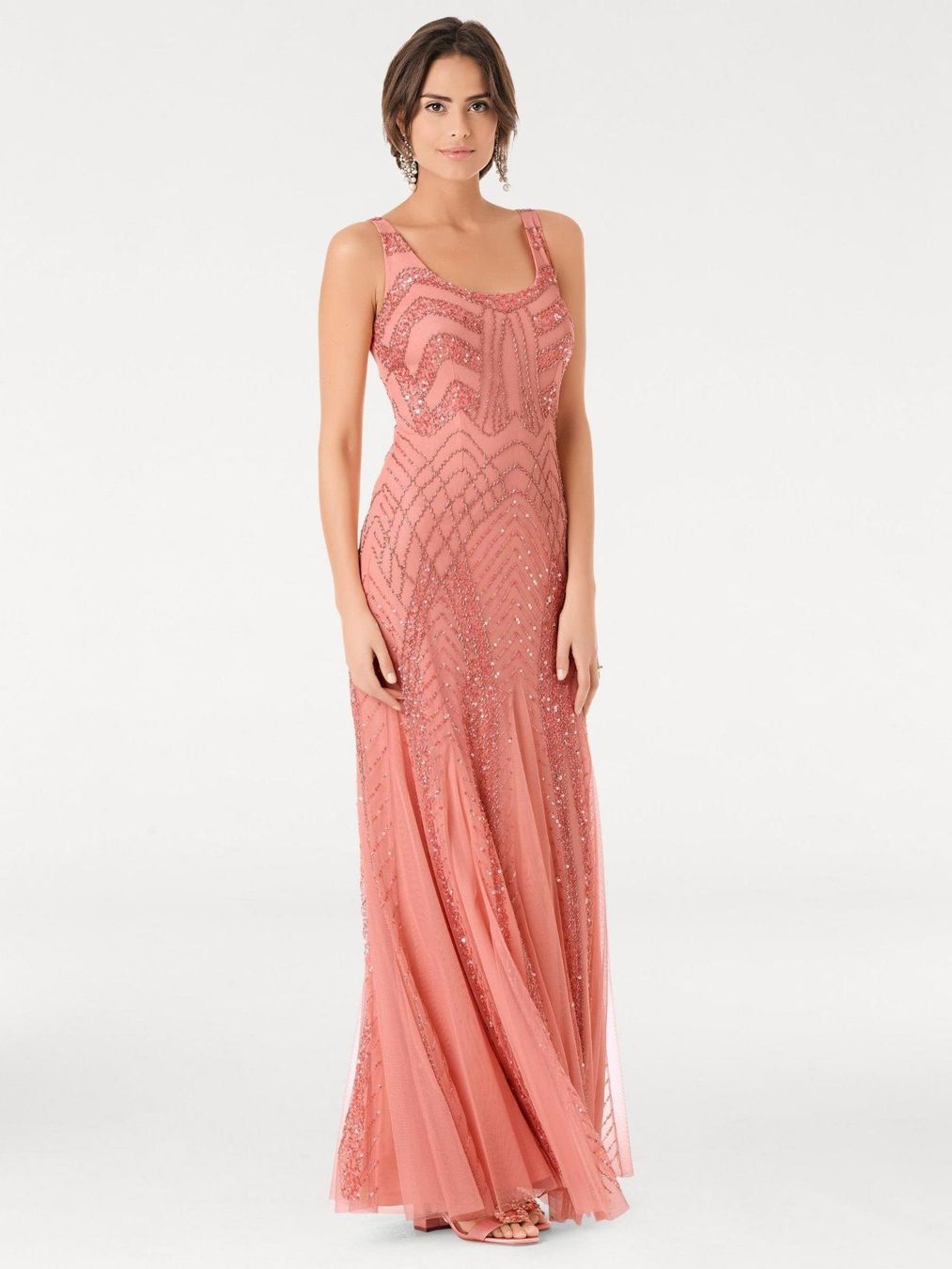 Brooks Vestiti: Abendkleid Ashley Brooke 44 oder 46 Koralle statt 329.- neu – Nuovo e nell'imballaggio originale da turbenthal venduto da lory300zx 2