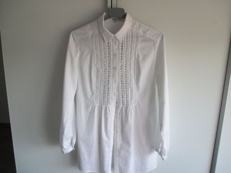 Bluse, weiss, lange Form, Gr. 38, Marke Nadine H