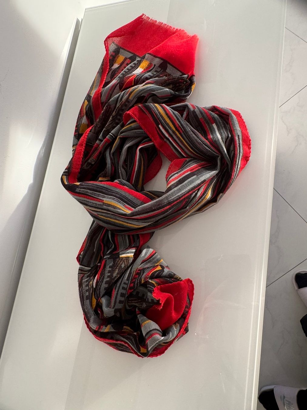 Foulard & Sciarpe: Farbenfroher Schal mit Muster, warm – Nuovo (secondo la descrizione) da Uhwiesen venduto da mic_kd6g 4