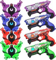 TINOTEEN Laser Tag Gun Set mit Westen, Gun Set 4 Spielern