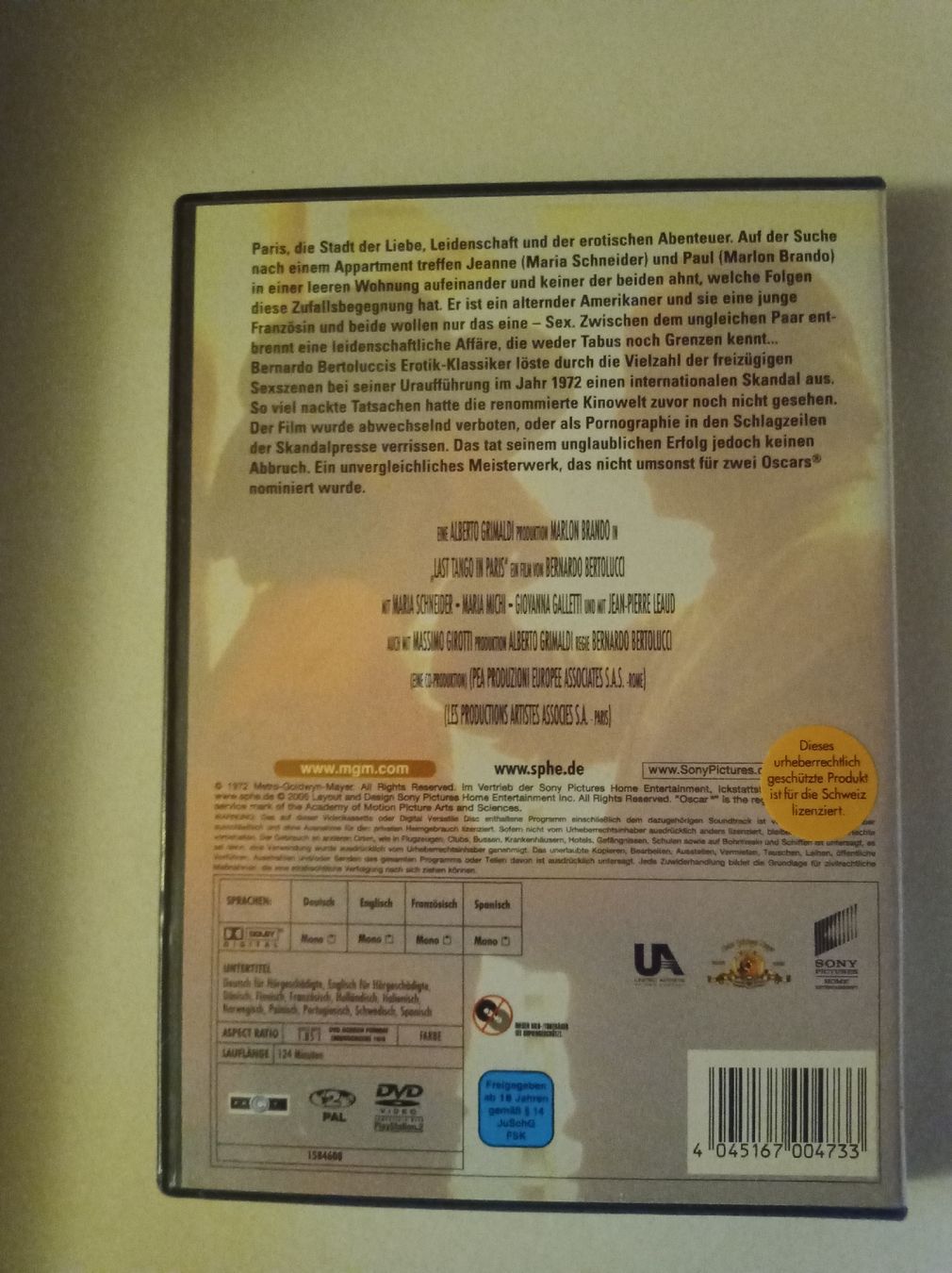 Tutti i DVDs: Der letzte Tango in Paris DVD – Usato da Tann venduto da Veebee6 1