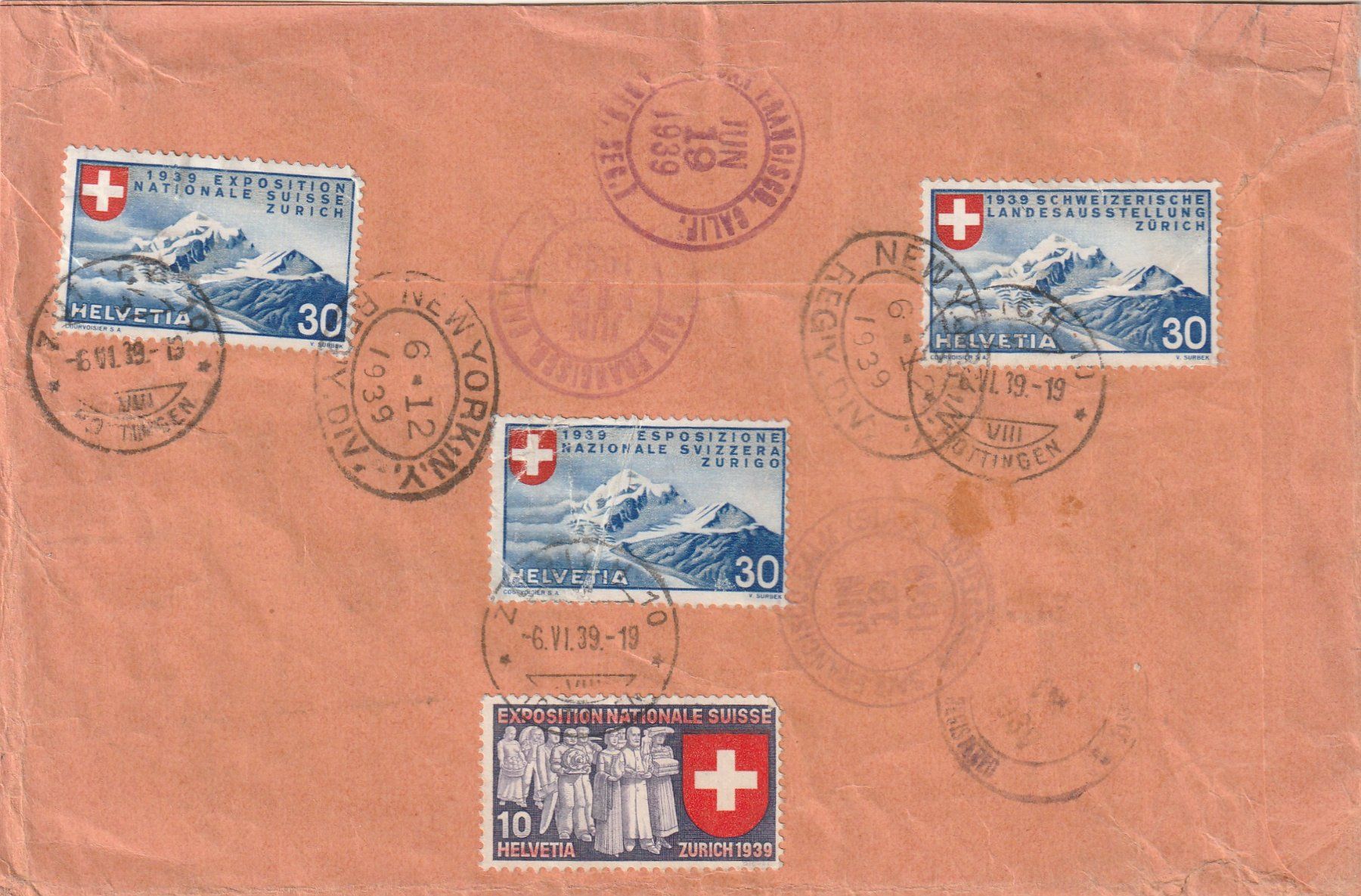 Tutti i francobolli: R-Brief mit US Zensur 1939 – Usato da Rorschacherberg venduto da fratovi2 1