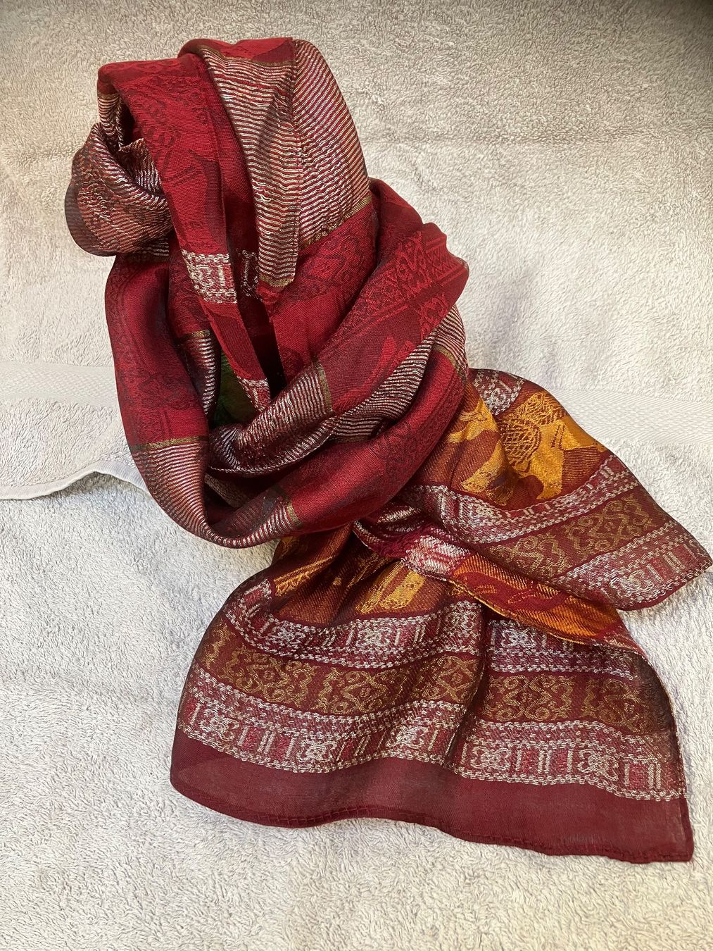 Foulard & Sciarpe: Halstuch  Schal Rot – Nuovo (secondo la descrizione) da Bettwiesen venduto da Zustand57