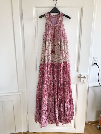 Yvonne S Maxi Hippy Dress Sleeveless 100% Cotton Voile Neu M