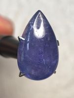 top Tansanit/Tanzanite Cabochon, 11.4 Karat, Violett Blau,