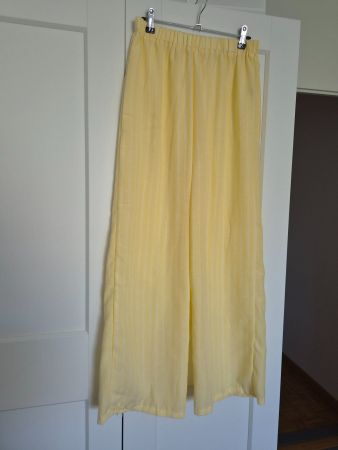 Pantalon long neuf jaune et blanc