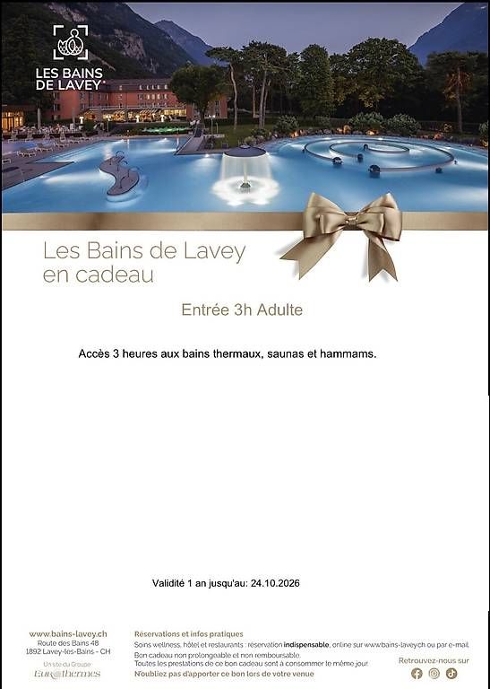 Buoni: Entrée aux bains de lavey – Nuovo e nell'imballaggio originale da Fleurier venduto da chl_j79q