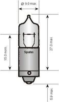 SPAHN H6W, 12V, 6W GLÜHLAMPEN 1269