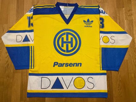 ORIGINAL HC DAVOS # 13 SIMONET 1988/89 TRIKOT HCD XL
