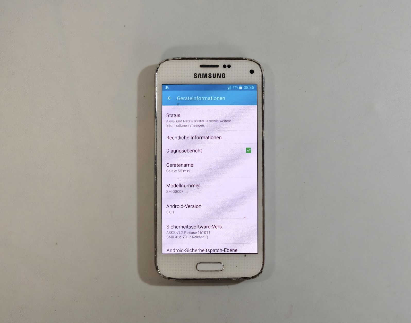 Samsung Portables: Samsung Galaxy S5 mini weiss – D'occasion à Ehrendingen par Rocky985 1