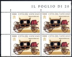 ** POSTFRISCH ** CARROZZE E AUTO PONTEFICI 4ERBLOCK - VA25