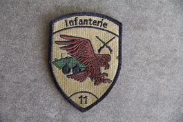 Infanterie Schule 11, Gold,, Badge mit Klett