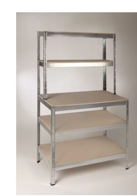 Étagère de Rangement Robuste 5 Niveaux en Métal Galvanisé pour Garage