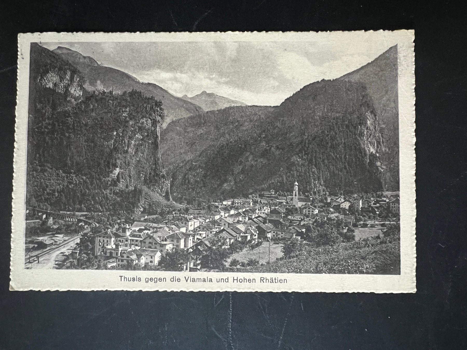 Cartoline postali: Ansichtskarte Thusis 1921  (V422) – Usato da Hinwil venduto da Sidi4