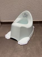 Kinder-Topf hellblau mit Hasen-Motiv guter Zustand