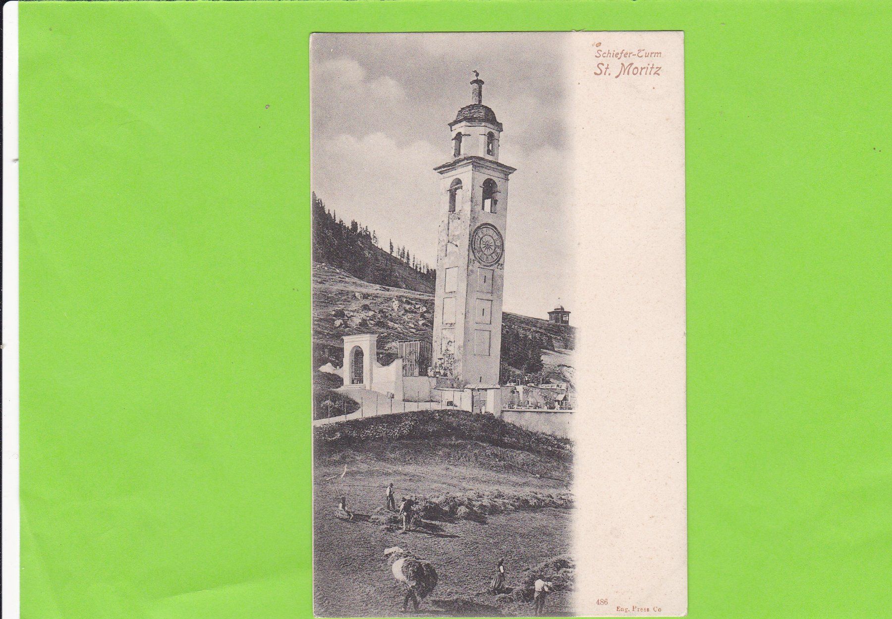 Ansichtskarten: Schiefer Turm in St. Moritz – Gebraucht aus St. Peterzell von neckertal