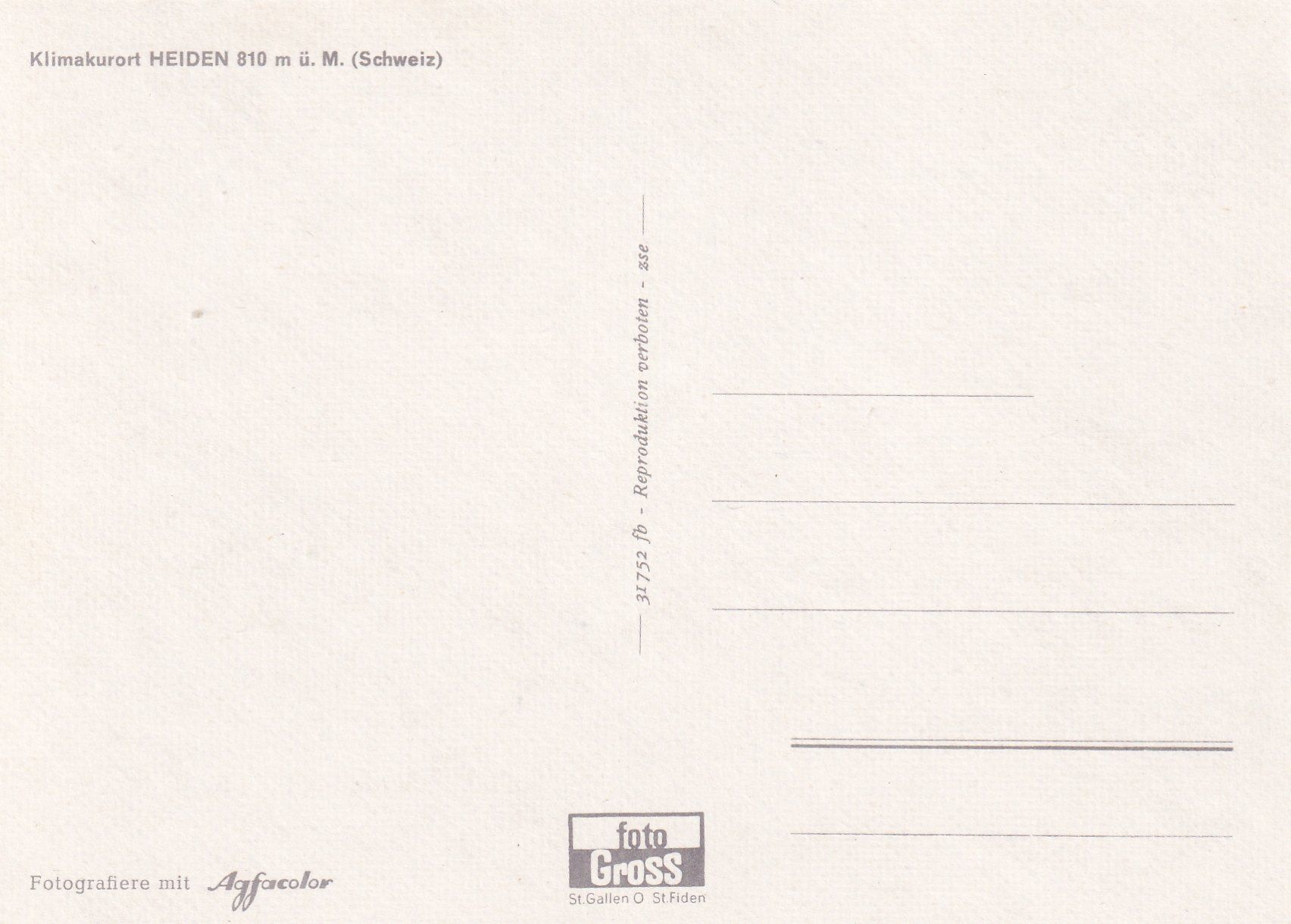 Cartoline postali: Heiden /aw – Usato da Hombrechtikon venduto da Rudolf07 1