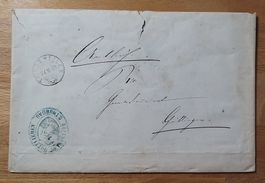 Amtl. Umschlag Tägerweilen - Güttingen 1869, 2x Verwendung