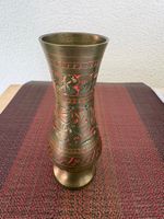 Vase Messing floral  guter Zustand