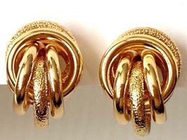 Ohrringe Ohrclips Clips gold Knoten Klassiker vintage 90er