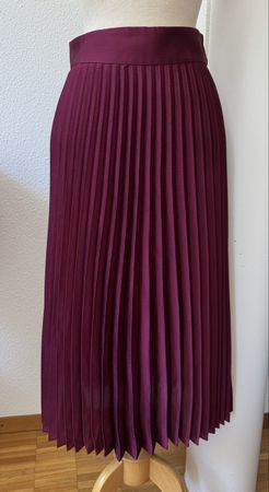 Jupe plissée Sézane bordeaux taille 34 - chic!