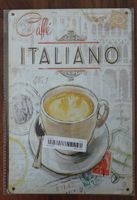 Vintage Blechschild "Caffè Italiano" Retro Deko Wandbild
