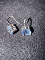 Ohrringe Silber mit blauen Steinen neuwertig