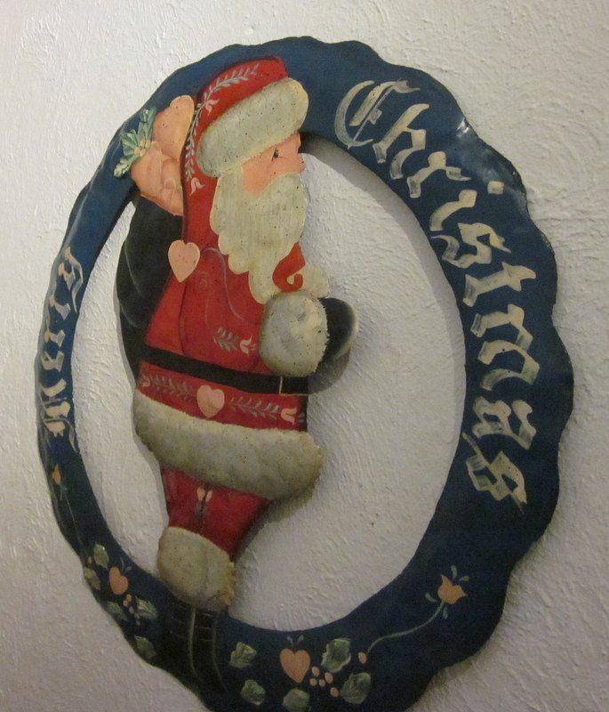 Insegne: Altes dekoratives Blechschild "Merry Christmas" – Usato da Bischofszell venduto da Pfau0 2