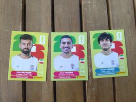 Panini Sticker Iran Fussballer IRN 7, IRN 10 und IRN 17 