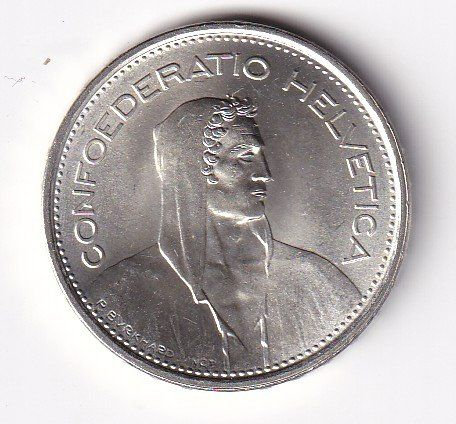 Tutti le monete: 5 Franken 1966 fast unz – Usato da Neuchâtel venduto da karlpierrino 1