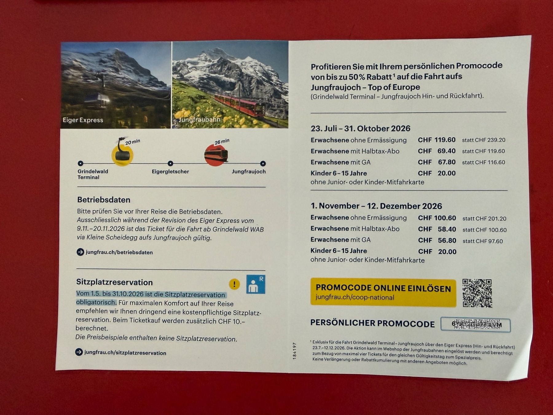 Buoni: Jungfraujoch - bis zu 50 % Rabatt – Usato da Horw venduto da Daba0 1