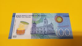 Nicaragua 100 Cordobas Banknote, unzirkuliert, 2021