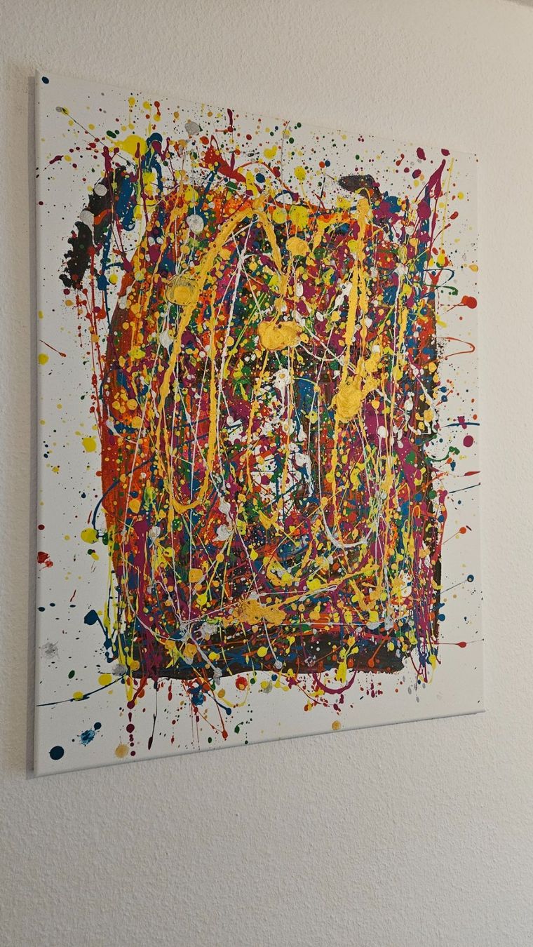 Tableaux: Tableau d'art abstrait multicolore - Unique et coloré! – Neuf (Voir description) à Le Locle par fab_c9hh 2