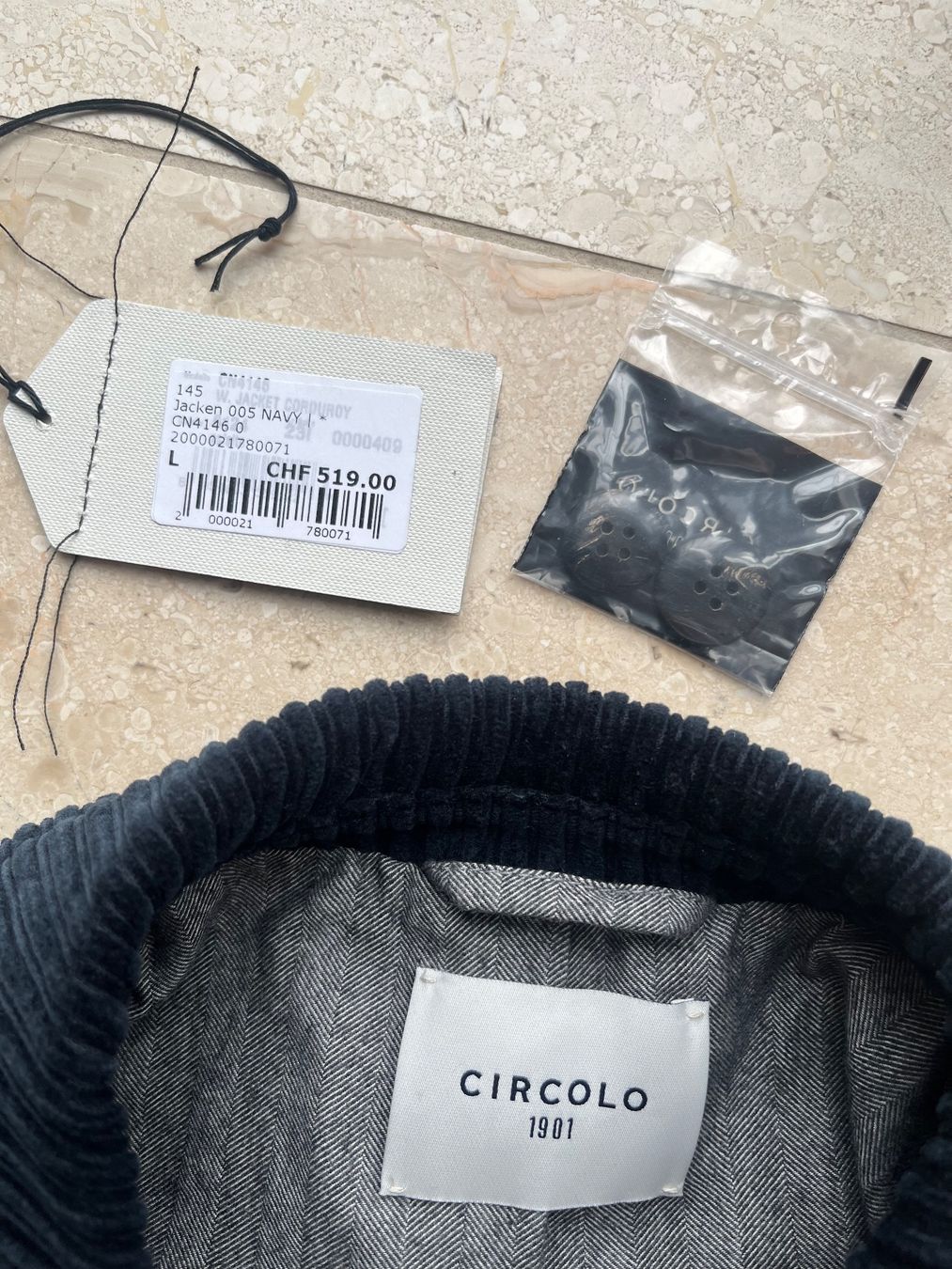 Circolo Giacche: Circolo Corduroy Jacket Navy - L – Usato da Wangen b. Olten venduto da ricochet56 1