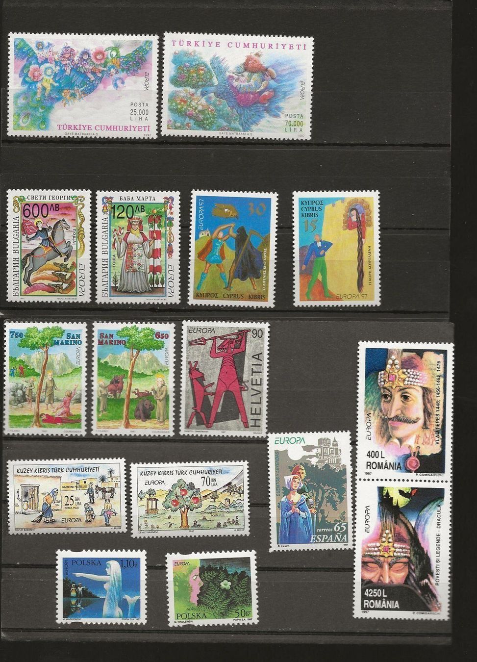 Tous les timbres: Europa Lot année1997 ** – Neuf (Voir description) à Sion par PierreP01 3