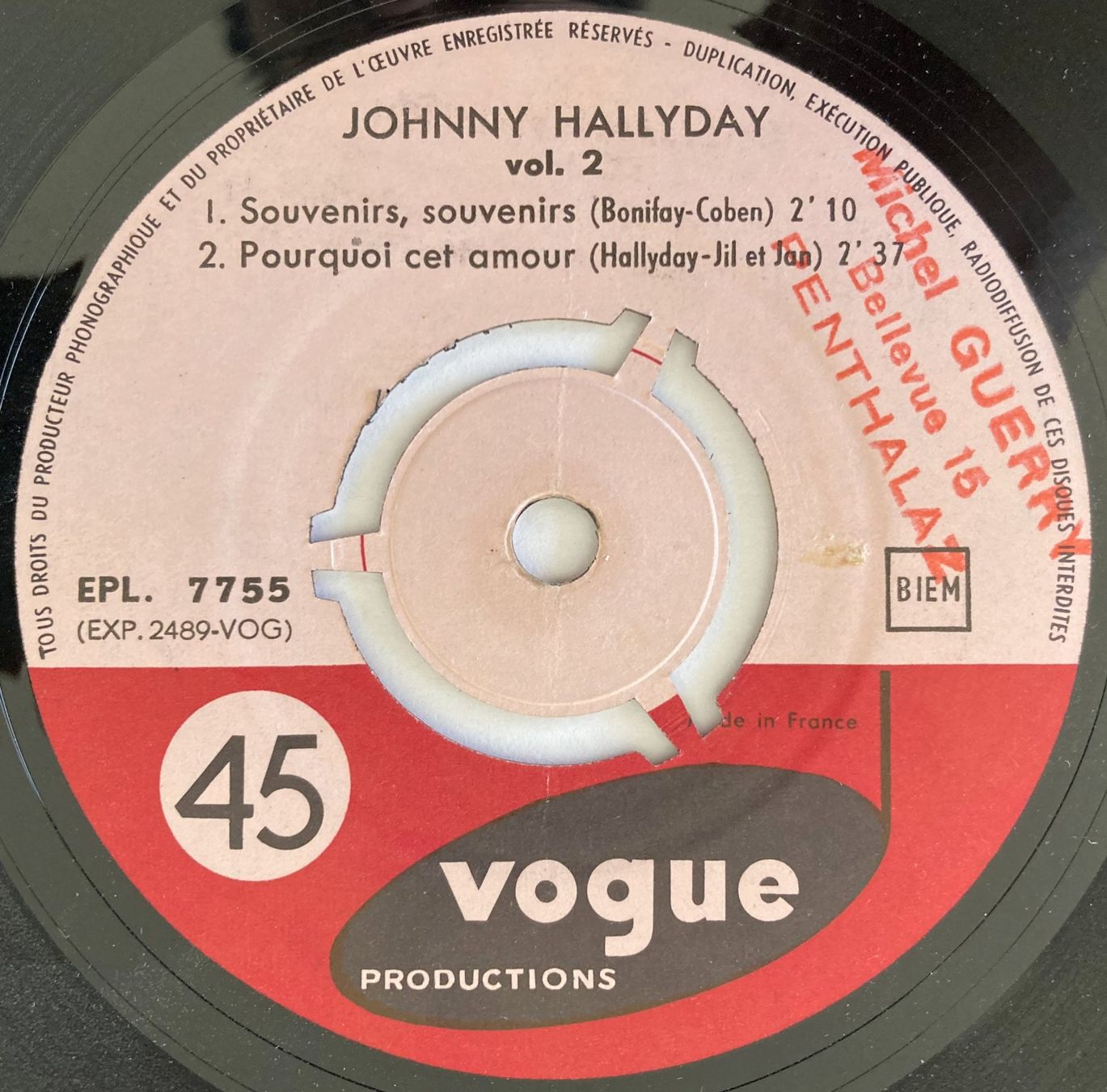 Schallplatten: JOHNNY HALLYDAY - SOUVENIRS, SOUVENIRS – Gebraucht aus Bottens von hotter-than-hell 2