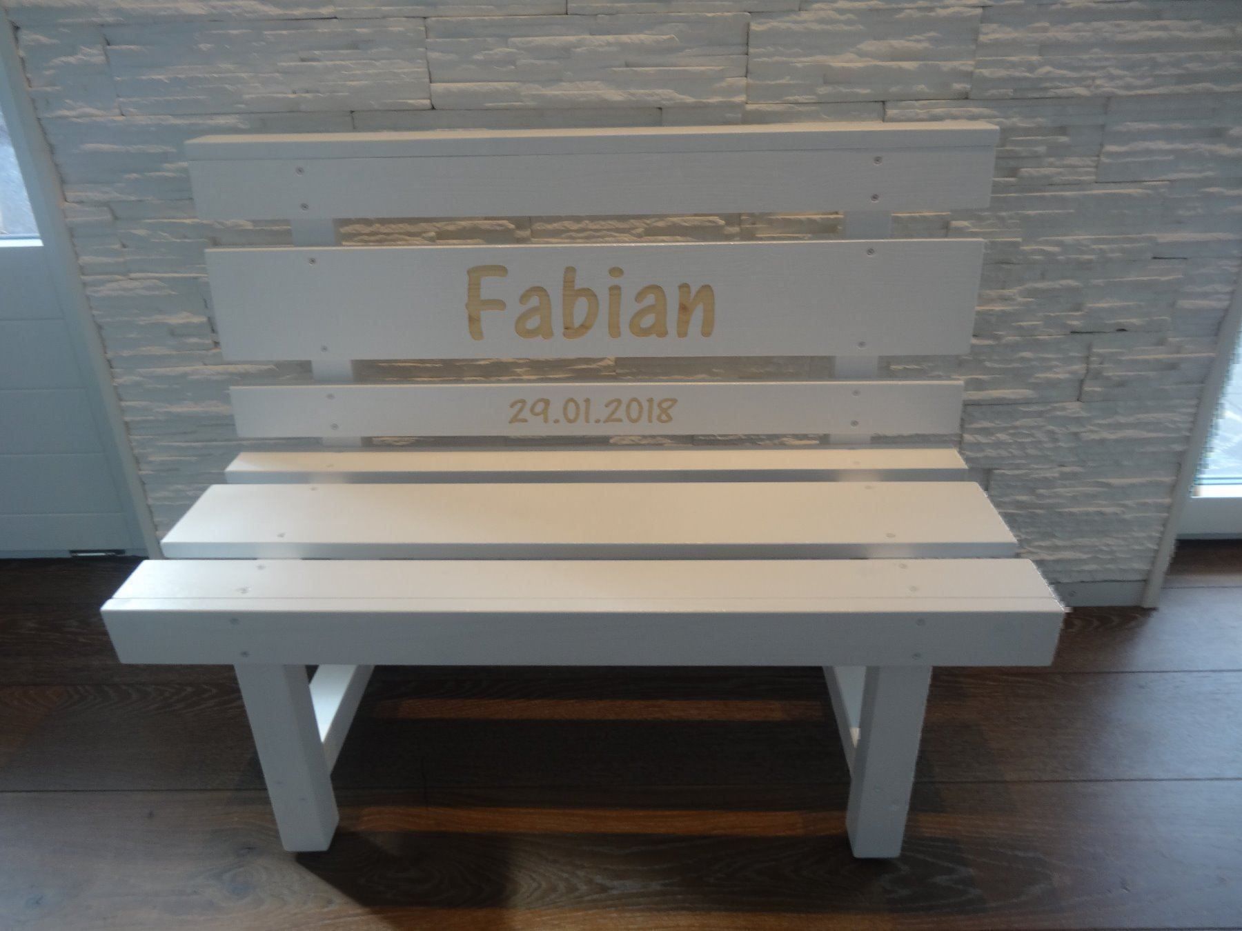 Panchine: Rosa Holzbänkli als Geburtsgeschenk – Nuovo e nell'imballaggio originale da Dagmersellen venduto da EmanuelScheidegger 3