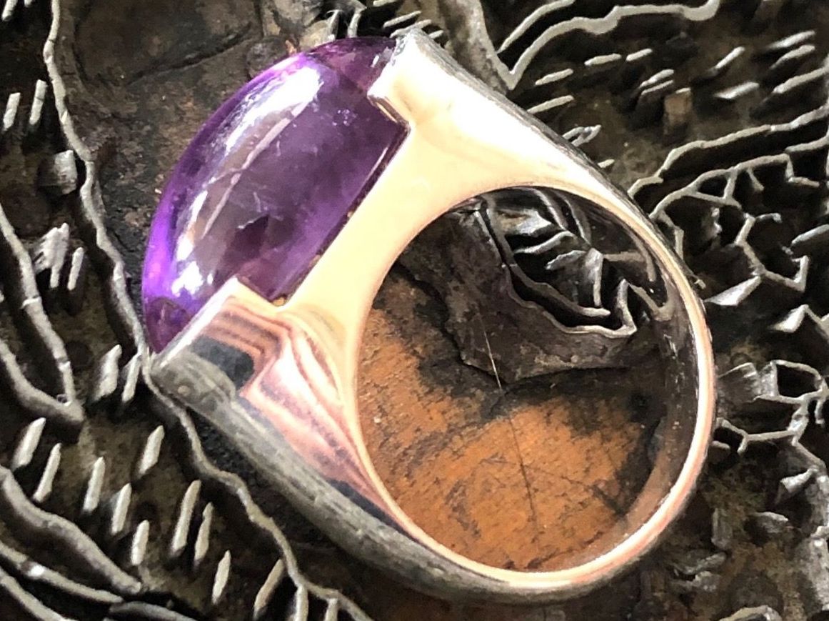 Anelli: AMETHYST Navette  in Silberring !! Grösse: 56.5 – Nuovo (secondo la descrizione) da Seftigen venduto da tigers12 1