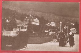 Weggis - Frauen mit Schirm am Quai - Fotokarte 1927 ?