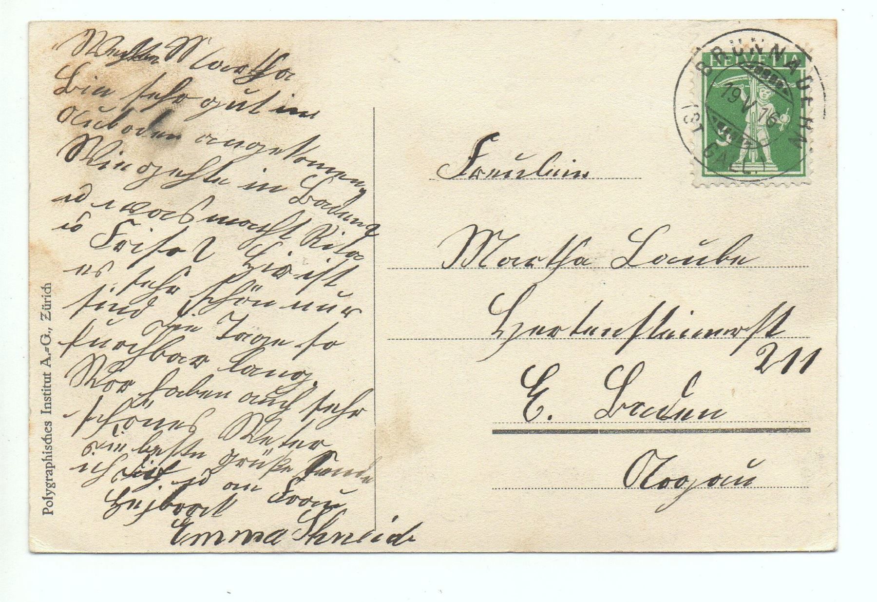 Cartoline postali: BRUNNADERN Ferienheim Auboden – Usato da Jona venduto da philajona 1