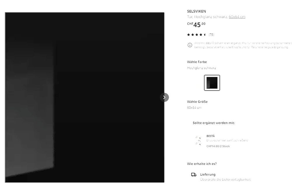 IKEA BESTA Mix schwarz für Wandmontage, schon zusammengebaut (Gebraucht ...