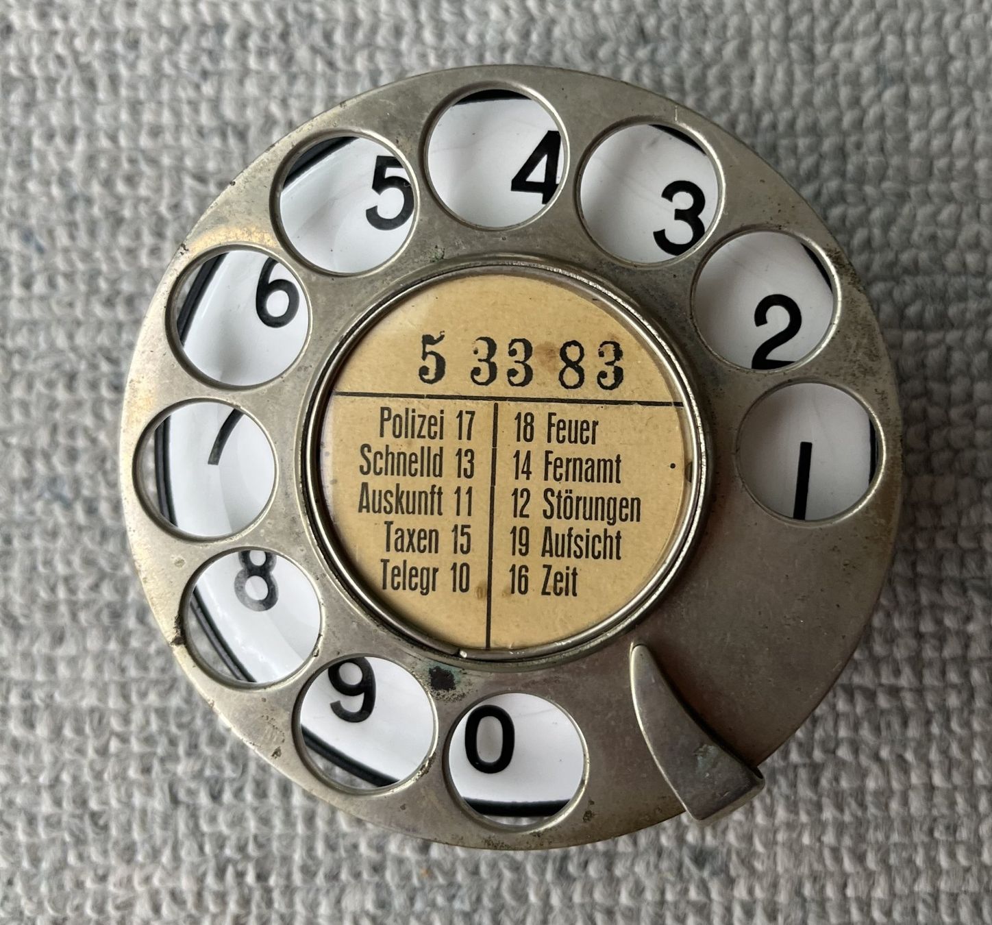 Zenith Telefoni: Wählscheibe, Nummernscheibe – Usato da Uster venduto da htm1