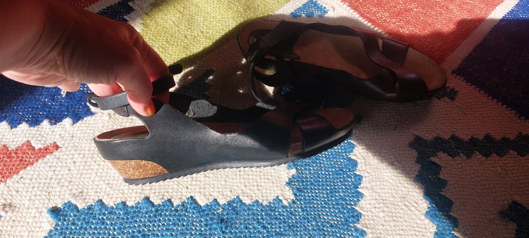 Kickers Scarpe da donna: Kickers schwarze Sandalien neu – Nuovo (secondo la descrizione) da Uster venduto da basiram 1