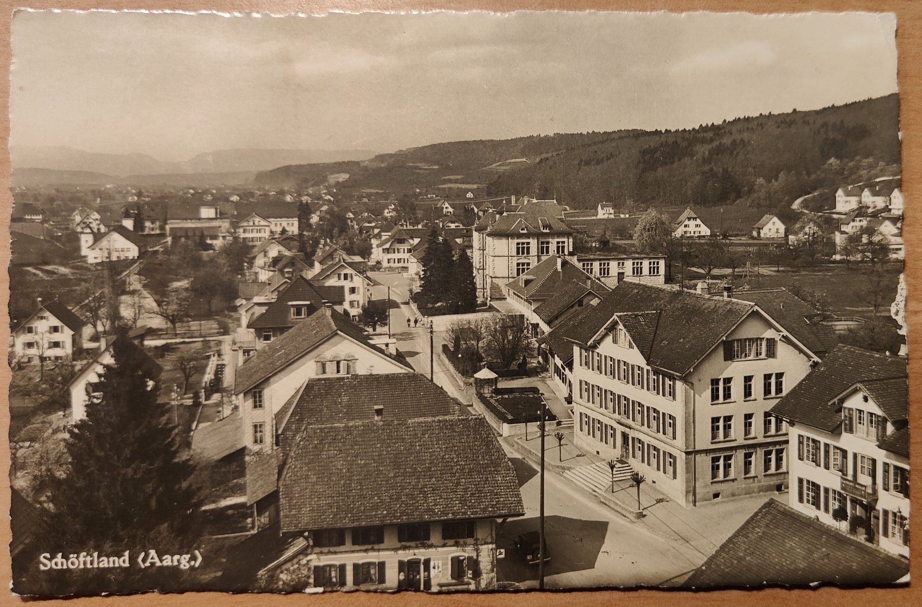 Ansichtskarten: Schöftland Dorfstrasse um 1945 – Gebraucht aus St. Erhard von Chaeferli6