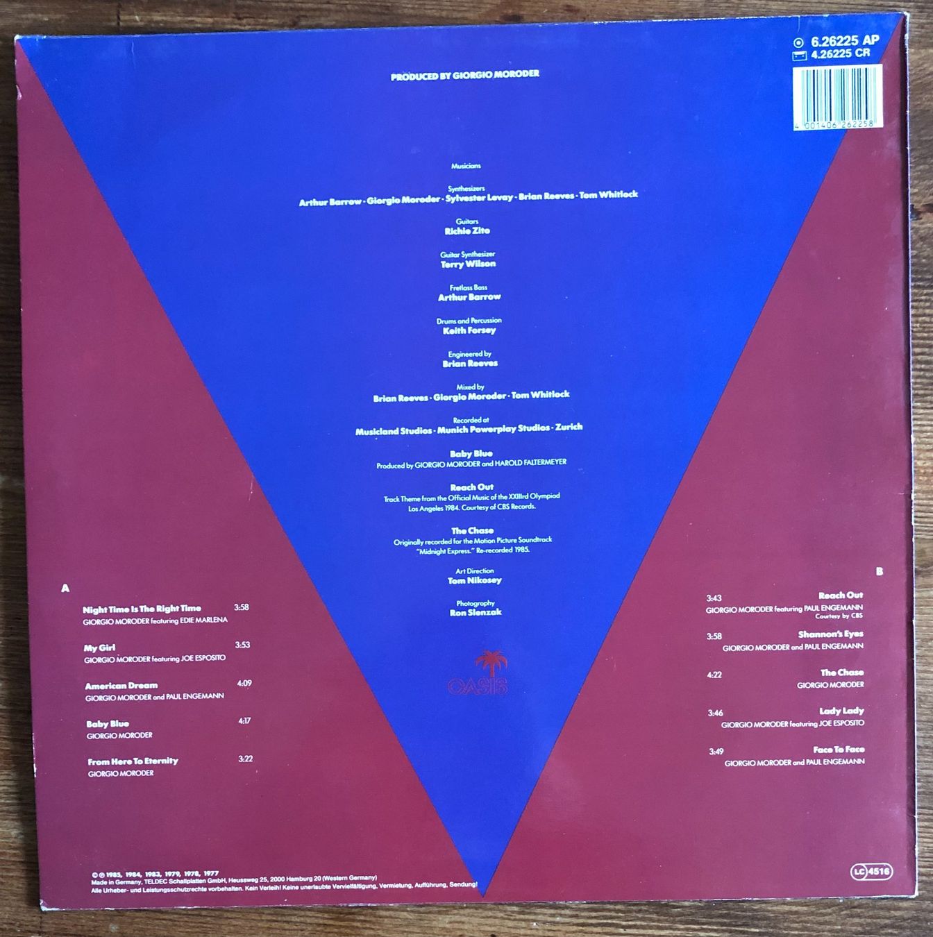 Dischi in vinile: Giorgio Moroder ‎– Innovisions LP, 80s Disco – Usato da Luzern venduto da Schlafenicht00 1