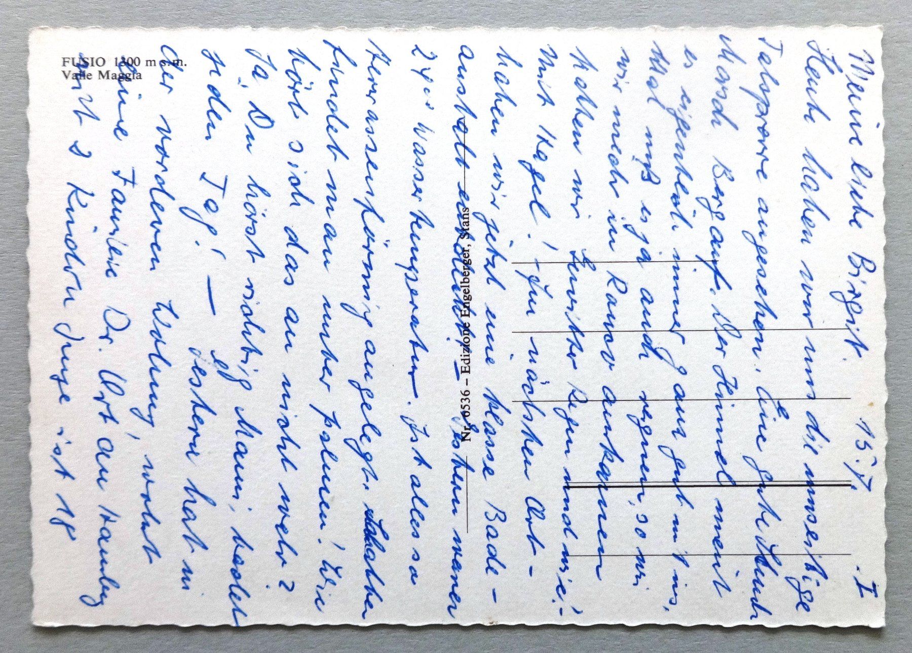 Cartoline postali: Fusio 1300 m s.m., Valle Maggia – Usato da Fétigny venduto da Billy2miny 1