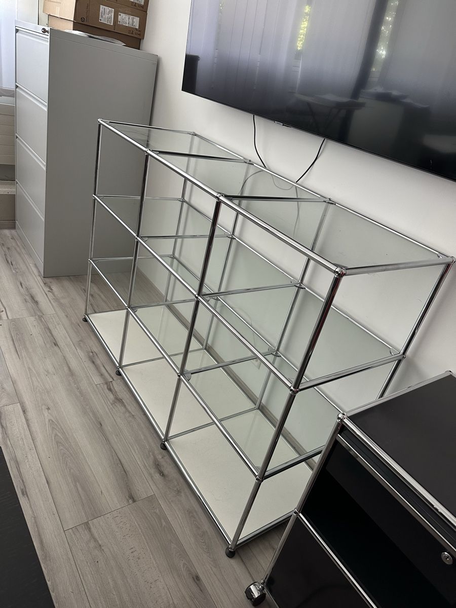 USM Scaffali: USM Glas Metall Chrom  – Usato da Dietikon venduto da Beta1720 1