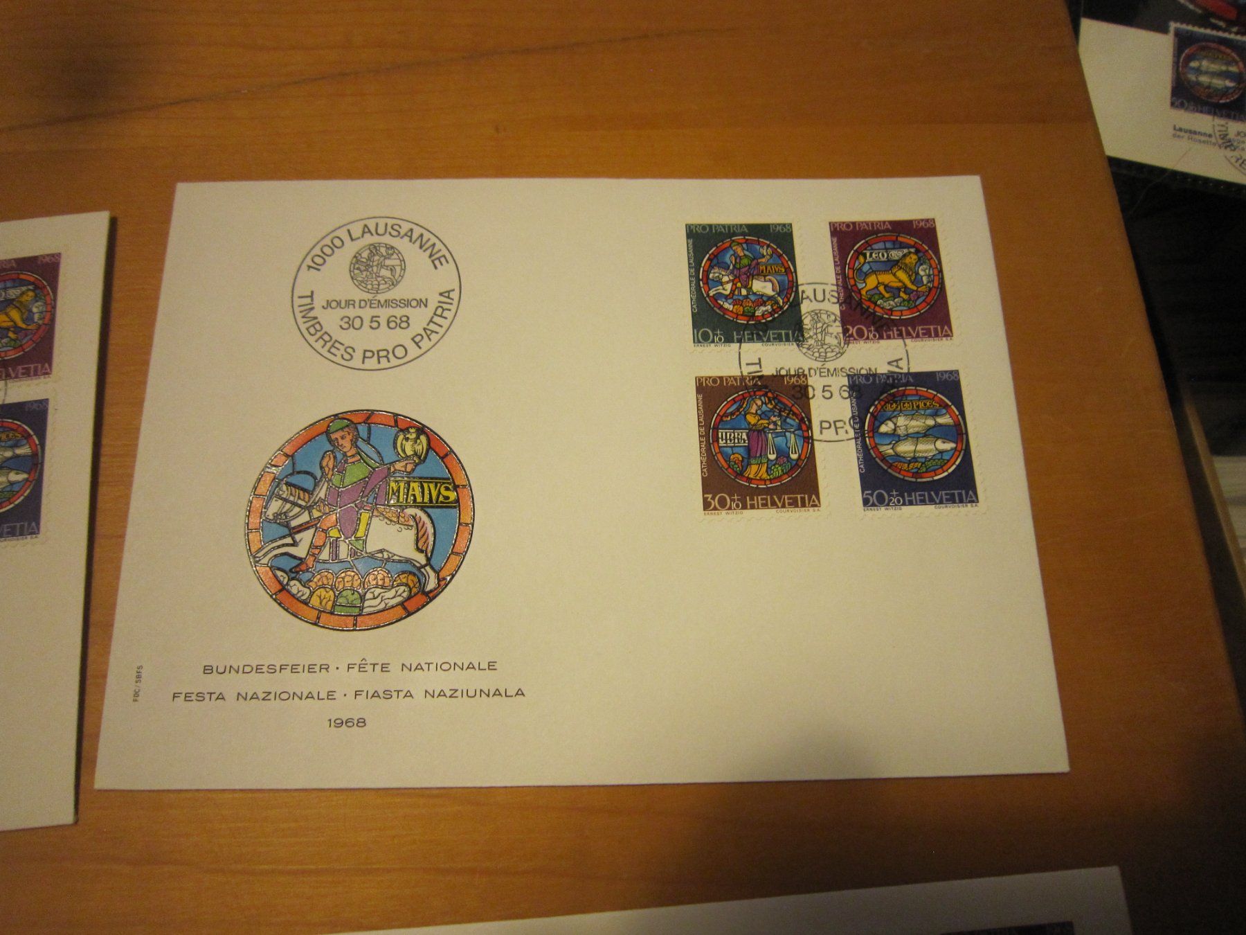 Tutti i francobolli: PP 1968 FDC Serie und 4er – Usato da Gordola venduto da Polentaefung 2
