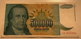 Jugoslawien 500‘000 Dinara 1993