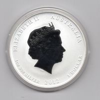 (422) Australian, 1 Dollar, Year of the Dragon, 2012, farbig